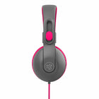 JLab JBuddies Studio 2 Wired Headphones - Gray/Pink-Compact folding design
