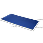 HOMCOM Roll-Up Pool Float Pad for Lakes - 10' x 5' - Blue-Water mat has a middle mesh layer sandwiched in between the foam layers for durability and strength
