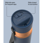 Contigo DualSip Plastic Water Bottle with 2-Way Lid and Carrying Strap - 28 oz (828 ml)-16 oz capacity (473 ml): Ideal for staying refreshed on the move