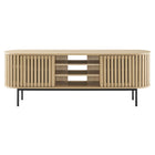 Modway Fortitude 71" TV Stand - Oak-Non-marking foot Caps
