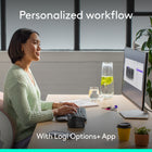 Logitech Wave Keys Wireless Ergonomic Keyboard with Cushioned Palm Rest - Graphite-When the desk life gets you down, lift yourself up: For the full comfy experience, match your Wave Keys Ergonomic Keyboard with the Lift Vertical Ergonomic Mouse