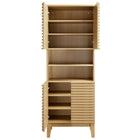 Modway Render Tall Bathroom Storage Cabinet - Oak-9