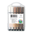 The Pencil Grip Triangular Magic Stix Global Skin Tone Markers - 12/Pack - 6 Pack-Carrying cases are easy to clean and sanitize