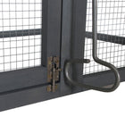 PawHut 84" Wooden Chicken Coop with Nesting Box - Black-Asphalt roof provides weather protection 