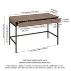 Hudson&Canal Nolan 48" Writing Desk - Antiqued Grey Oak-8
