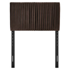 Modway Eloise Stain-Resistant Performance Velvet Twin Headboard - Chocolate Brown-Height-Adjustable Mount Positions