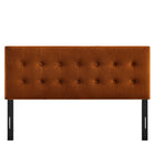 Modway Emily Stain-Resistant Performance Velvet Queen Size Headboard - Rust-Assembly Required