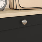 HOMCOM Shoe Cabinet with 4 Flip Drawers & Adjustable Shelves - Black-Anti-tipping hardware enhances safety