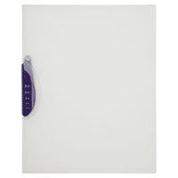 JAM Paper Plastic Report Covers with Swing Lock Clip Letter Size - 9 x 12 - Purple - 20 Pack-Colour: Purple