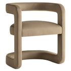 Modway Winslow Performance Velvet Barrel Accent Chair - Taupe-Accent Chair