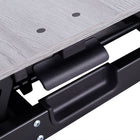 Rocelco Sit To Stand Hi-Lift Adjustable Height Desk Riser With Quick Release Keyboard Tray - Grey-Sturdy metal frame with easy-grip side handle and gas piston assist, can raise and lower up to 30 pounds with continuous height adjustment from 4.3" up to 19.7" above desktop to optimize the ergonomic work position for people of most height