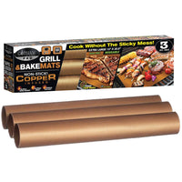 Gotham Steel Copper Grill and Baking Mats - Set of 3-3 Count: The Gotham Steel copper grill mats come in a set of 3, ensuring you will always have a mat to use for years to come
