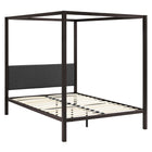 Modway Raina Canopy Queen Bed Frame - Brown Grey-Rustic Cottage Canopy Platform Bed
