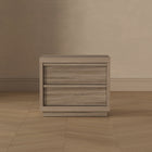 Manhattan Comfort Navis 26" Contemporary 2-Drawer Nightstand - Natural Oak-Home Assembly Required (All Hardware Included)