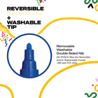 Uni POSCA Water-Based Paint Markers with Reversible Brush Tip - 1.0mm/4.0mm - Assorted - 16 Pack-Vivid, opaque ink is permanent on porous surfaces and erasable on most non-porous surfaces