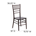 Flash Furniture HERCULES Series Walnut Wood Chiavari Chair-Durability ensured with steel flat socket cap screw and nut