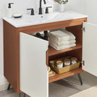 Modway Energize 36" Bathroom Vanity - Cherry-White-White-Fixtures Not Included