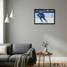 Quinn Hughes Vancouver Canucks - Framed Canvas - 31" x 22"-Ready to hang - arrives fully assembled