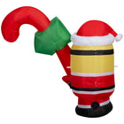 GEMMY Airblown Inflatable Christmas Stuart with Candy Cane Sign - 56" x 59"-Deflates for easy storage