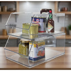 Azar Displays Large Narrow Plastic Storage Bin - Clear - 4 Pack-5