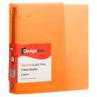 JAM Paper Plastic 2" 3-Ring Binder - Orange -English only packaging