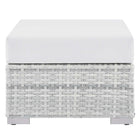 Modway Convene Outdoor Ottoman - Light Grey/White-Ships Pre-Assembled