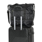 Nicci Travel Weekender Duffel Expandable Bag - Black-Side snap fastenings