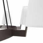 Modway Surround 8-Light Chandelier - White/Bronze-Professional Installation Required
