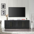 Hudson&Canal Tillman TV Stand for TV's up to 75" - Black Grain-Clean with a soft, dry cloth and no harsh chemicals or abrasive cleaning materials