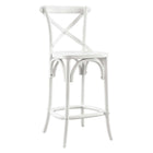 Modway Gear Counter Stool - White-Modern Farmhouse Counter Stool