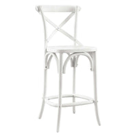 Modway Gear Counter Stool - White-Modern Farmhouse Counter Stool