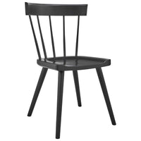 Modway Sutter Wood Dining Side Chair - Black-Modern Farmhouse Dining Chair