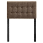 Modway Emily Fabric Upholstered Twin Size Headboard - Mocha-Seven Mounting Positions