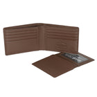 Club Rochelier Men's Slim Fold Wallet with Removable ID - Brown-Comes in a gift box
