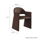 Modway Talia Performance Velvet Dining Armchair - Chocolate Brown-Bentwood Frame