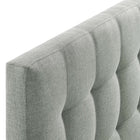 Modway Lily Upholstered Fabric King Headboard - Grey-King Wood Post distance - 75.19 inches