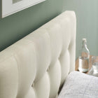Modway Emily Upholstered Fabric Twin Headboard - Ivory-Soft polyester upholstering