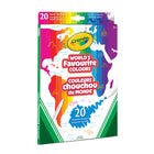 Crayola World's Favourite Colours Super Tips Markers - 20 Pack-THICK & THIN LINES: Designed with a flexible tip that lets you easily switch between fine lines and broad strokes, all with one marker
