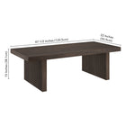 Hudson&Canal Soren 48"W Rectangular Coffee Table - Alder Brown-9
