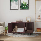 PawHut Hidden Cat Litter Box Enclosure - Brown-Blends with any room decor due to its stylish and simple design 