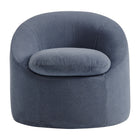 Modway Sadie Slipcovered Linen-Blend Round Accent Chair - Denim-7
