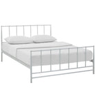 Modway Estate King Bed - White-Non-Marking Foot Caps