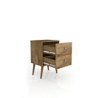 Manhattan Comfort Liberty 2.0 Nightstand, Rustic Brown (204AMC9)-Perfect for Storage or Display items.