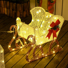 Outsunny Light Up Reindeer Christmas Decoration with 170 LED Lights - White-Suitable for porch, lawn, garden, and more 