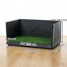PawHut Dog Grass Pad with High Walls and Tray, Indoor Potty Tray-The special drainage system quickly channels liquids, keeping the grass pad dry
