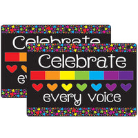 Ashley Productions Smart Poly Welcome Mat with Slip Resistant Backing - 15.5" x 23.5" - Celebrate Every Voice Mini Hearts - 2 Pack-Our premium quality mats are crafted to withstand the rigors of daily classroom use, making them perfect for high-traffic areas