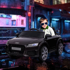 Aosom 6V Audi TT RS Kids Ride-On Car - Black-USB slot is available to support MP3 format music 