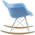 Modway Rocker Plastic Lounge Chair - Blue-Solid wood rocker bottoms