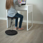 FDMT Kore Adjustable Wobble Stool - 16-24" H - Blue-A patented anti-tip safety ring on the gently-rounded base prevents tip-overs and falls.