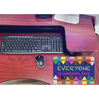 Ashley Productions Smart Poly Computer Mouse Pad - Everyone is Welcome Here - Crayons - 6 Pack-Pack of 6 Non-Slip, Fabric Mouse Pads
